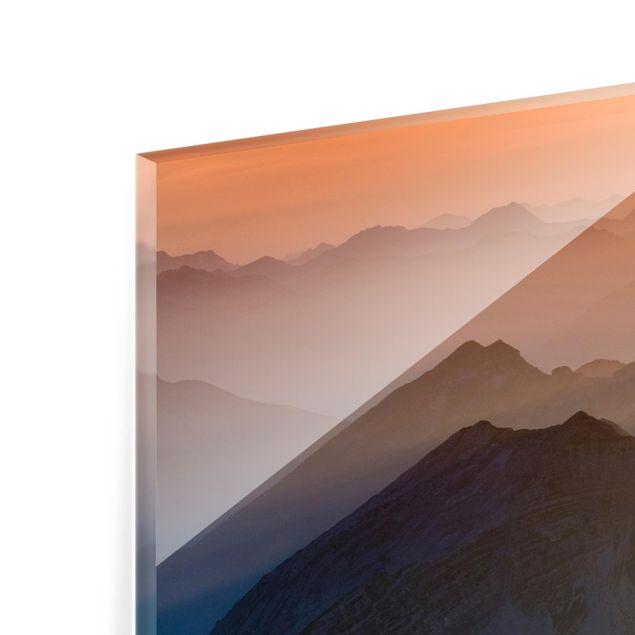 Spritzschutz Glas - Blick von der Zugspitze - Panorama - 5:2