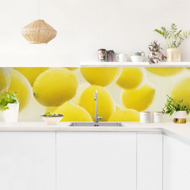Wandpaneele Küche Zitronen im Wasser