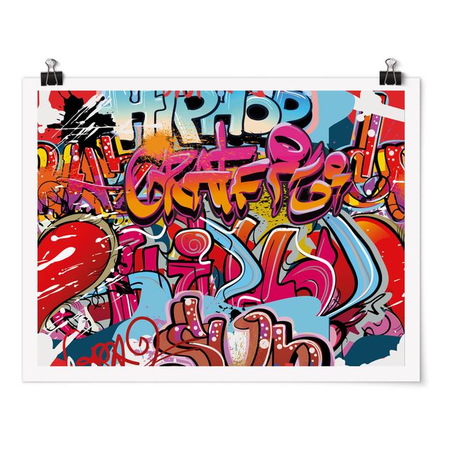 Poster - HipHop Graffiti - Querformat 3:4