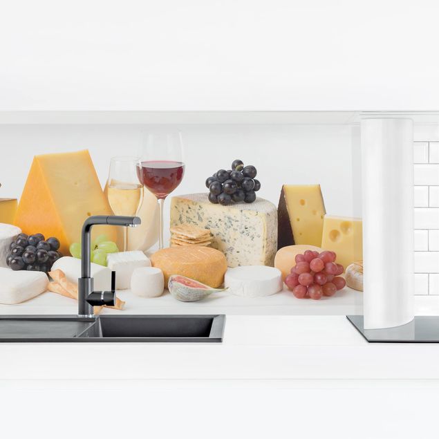 Küchenrückwand selbstklebend Käse-Variationen