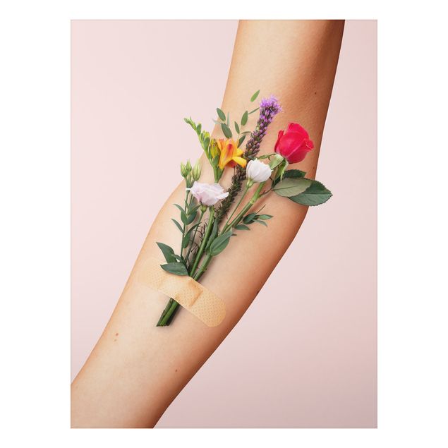 Wandbilder Arm mit Blumen