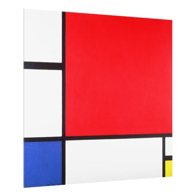 Spritzschutz Künstler Piet Mondrian - Komposition Rot Blau Gelb