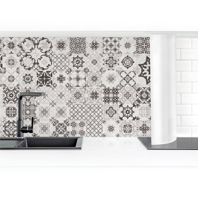 Küchenrückwand selbstklebend Keramikfliesen Agadir grau