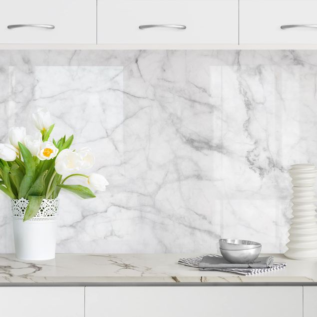 Platte Küchenrückwand Bianco Carrara