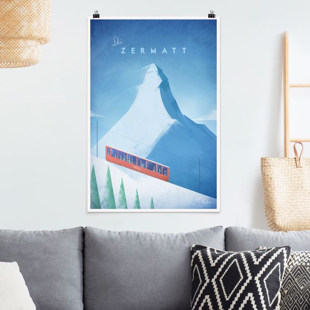 Poster Berge Reiseposter - Zermatt