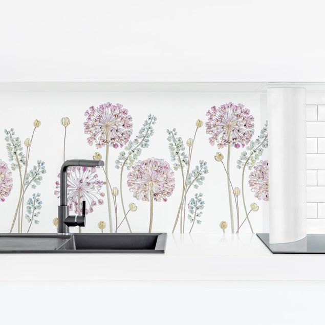 Küchenrückwand selbstklebend Allium Illustration I