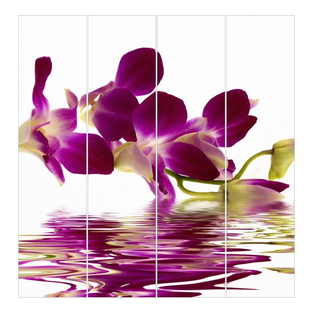 Schiebegardinen Set - Pink Orchid Waters - Flächenvorhänge