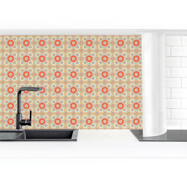 Küchenrückwand selbstklebend Orientalisches Muster mit bunten Kacheln