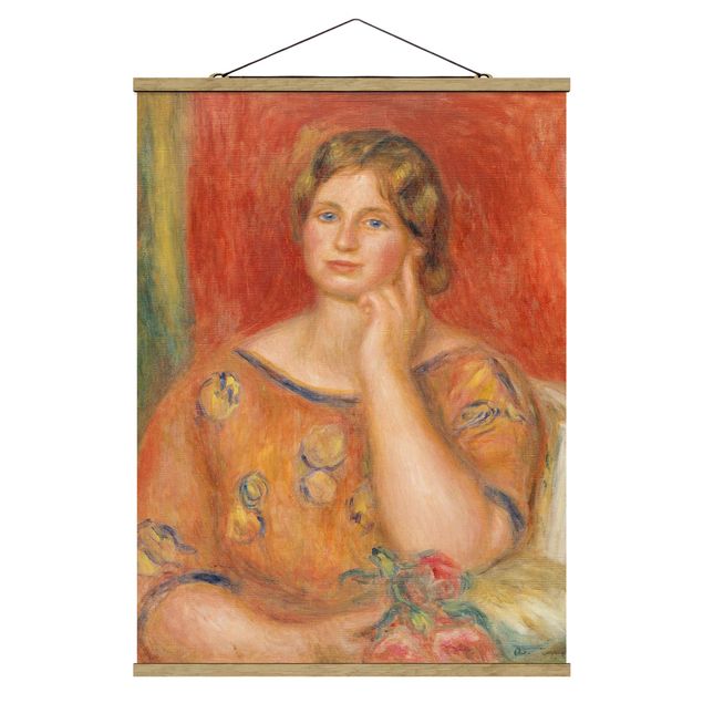 Stoffbilder mit Posterleisten Auguste Renoir - Frau Osthaus