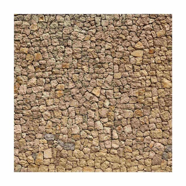 Teppich Steinoptik Alte Wand aus Pflasterstein