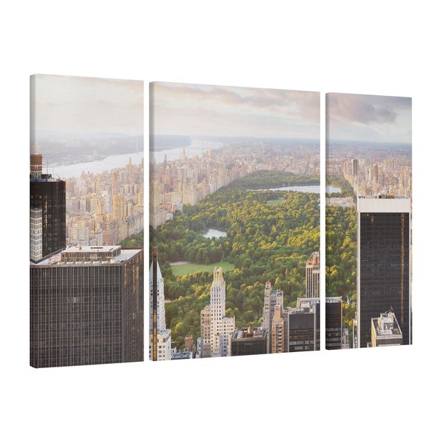 Leinwandbild 3-teilig - Blick über den Central Park - Triptychon