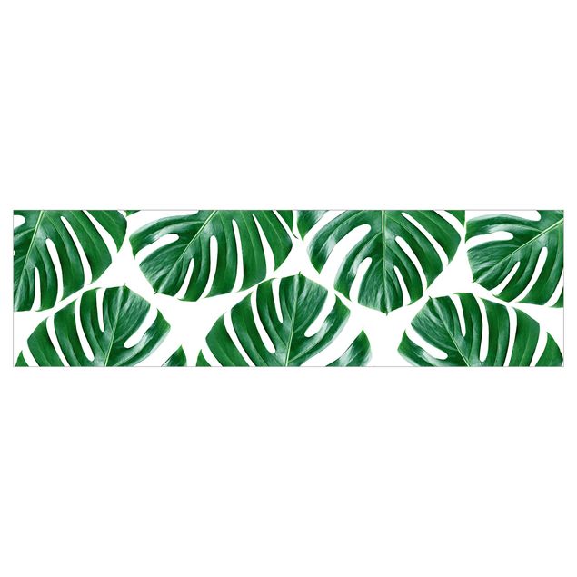 Küchenrückwand Motiv Tropische grüne Blätter Monstera
