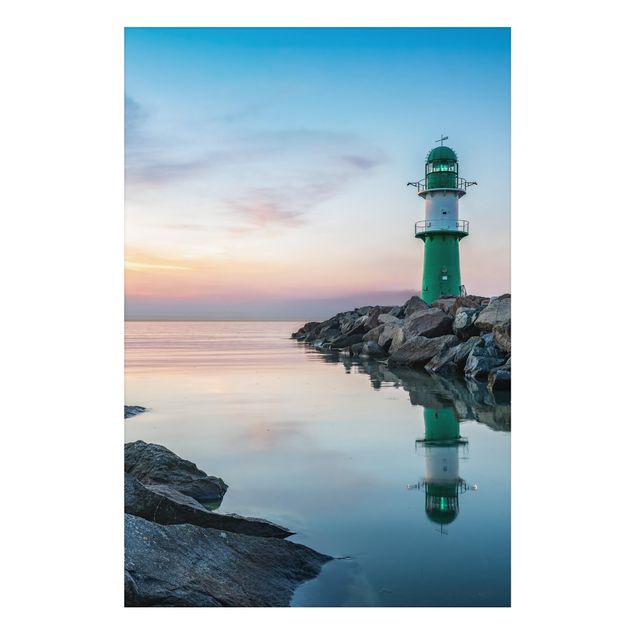 Alu-Dibond - Sunset at the Lighthouse - Querformat