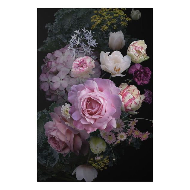 Alu-Dibond - Rosentraum Bouquet - Querformat