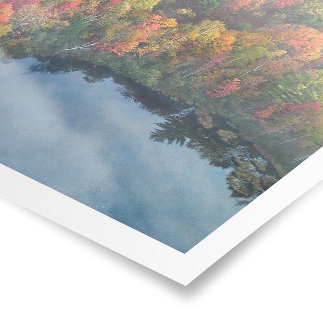 Poster - Luftbild - Herbst Symphonie - Panorama Querformat