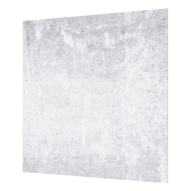 Spritzschutz Glas - Hellgraue Betonstruktur - Quadrat 1:1