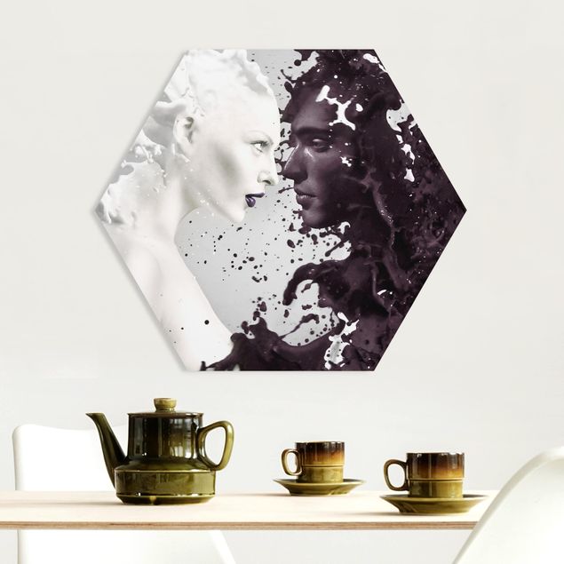 Hexagon-Bilder Milk & Coffee
