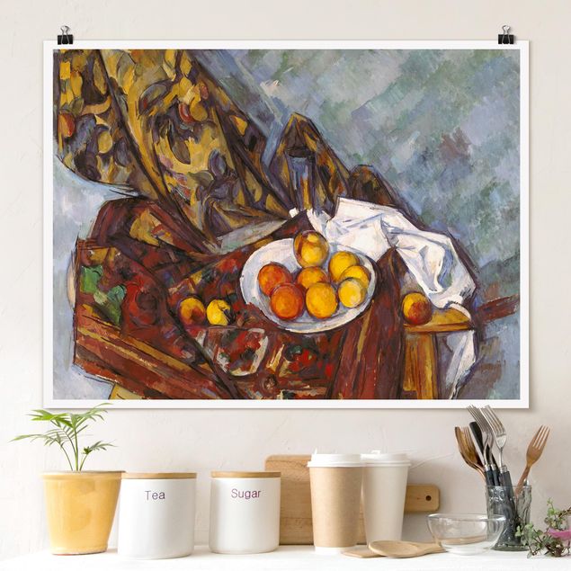 Poster - Paul Cézanne - Stillleben Früchte - Querformat 3:4