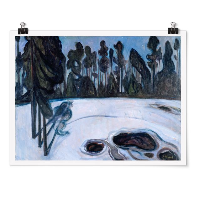 Landschaft Poster kaufen Edvard Munch - Sternennacht