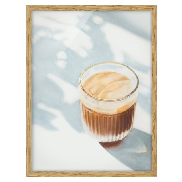 Bild mit Rahmen - Cappuccino zum Frühstück