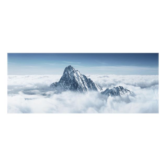 Spritzschutz Glas - Die Alpen über den Wolken - Panorama - 5:2