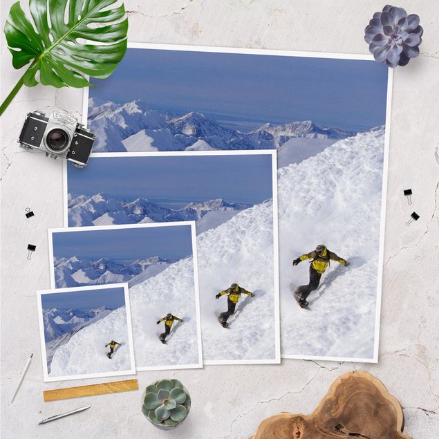 Poster - Snowboarding - Quadrat 1:1