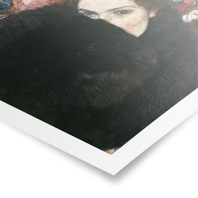 Moderne Poster Gustav Klimt - Dame mit Muff