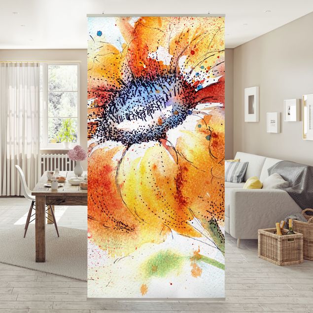 Raumteiler Painted Sunflower