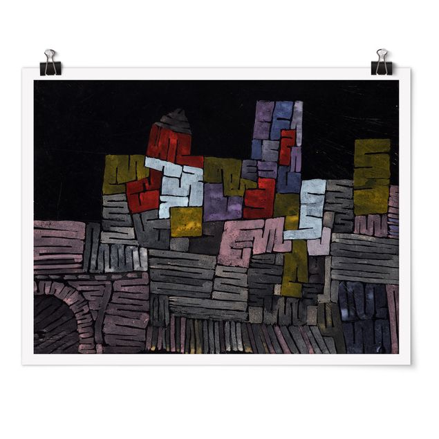Poster abstrakt Paul Klee - Altes Gemäuer