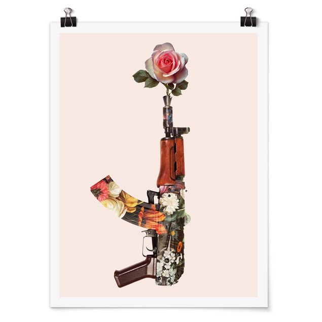 Jonas Loose Poster Waffe mit Rose