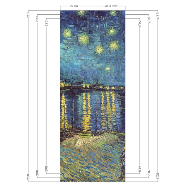 Duschrückwand - Vincent van Gogh - Sternennacht über der Rhône