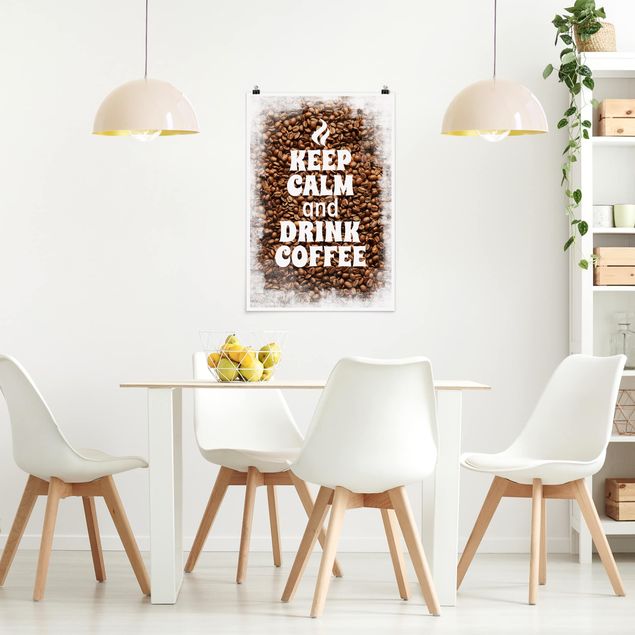 Poster mit Sprüchen No.EV86 Keep Calm And Drink Coffee