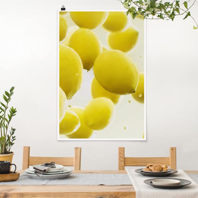 XXL Poster Zitronen im Wasser