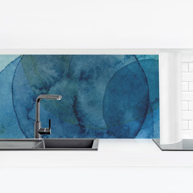Küchenrückwand selbstklebend Urknall - blau