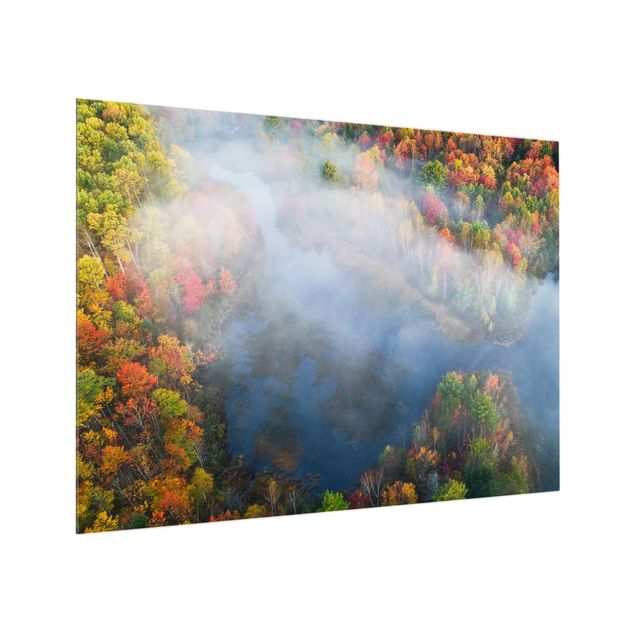 Spritzschutz Natur Luftbild - Herbst Symphonie