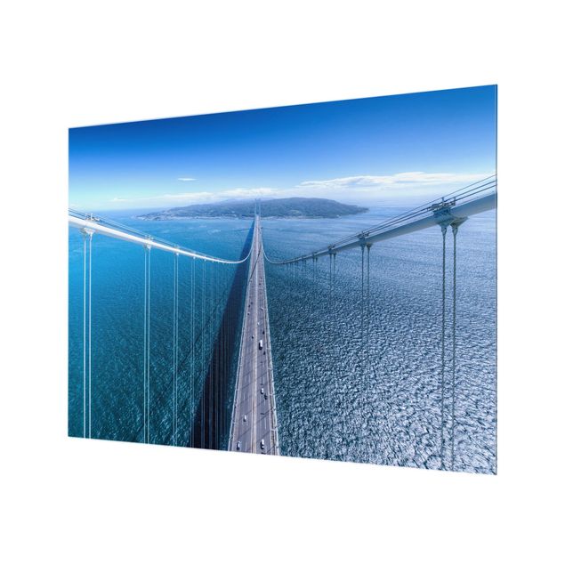Glas Spritzschutz - Brücke zur Insel - Querformat - 4:3