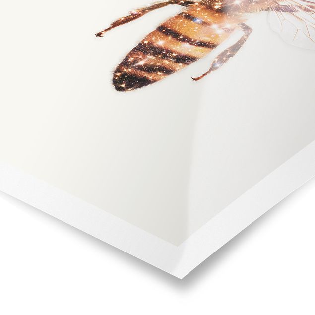 Poster bestellen Biene mit Glitzer