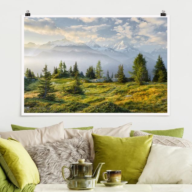 Poster Berge Émosson Wallis Schweiz
