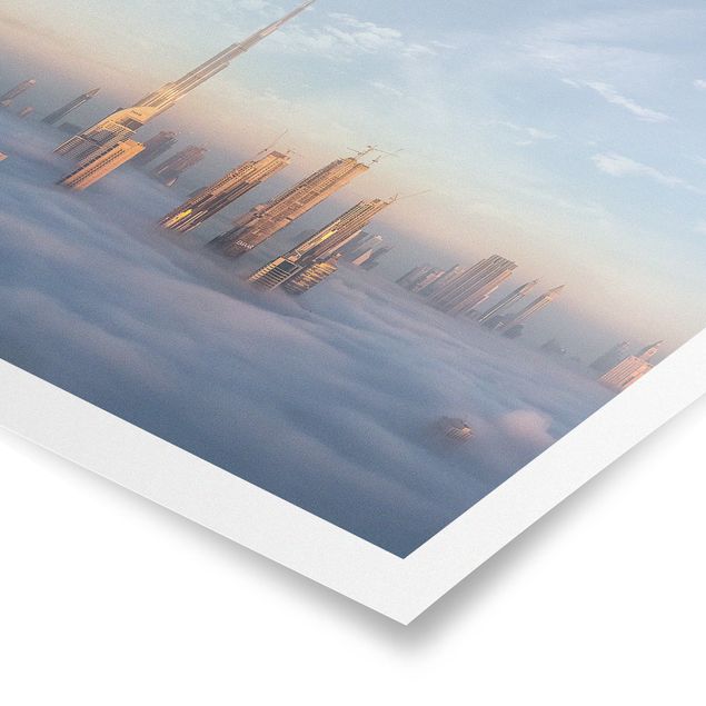 Poster Dubai über den Wolken