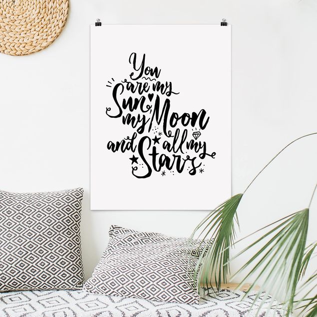 Riesenposter XXL You are my Sun, my Moon and all my Stars