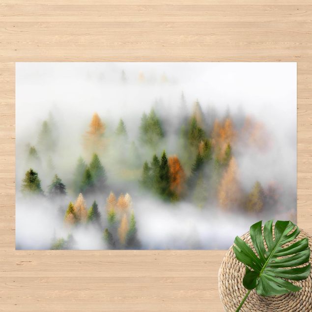 Teppich für Balkon Nebelwald im Herbst
