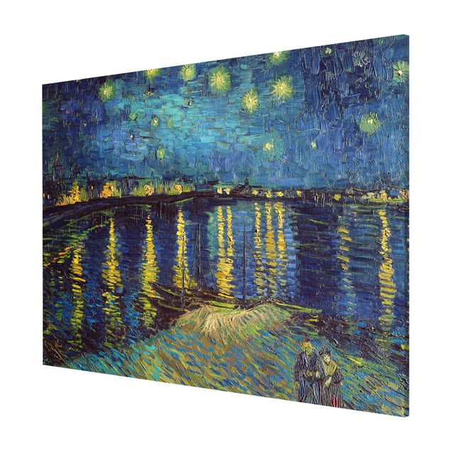 Magnettafel - Vincent van Gogh - Sternennacht über der Rhône - Memoboard Querformat 3:4