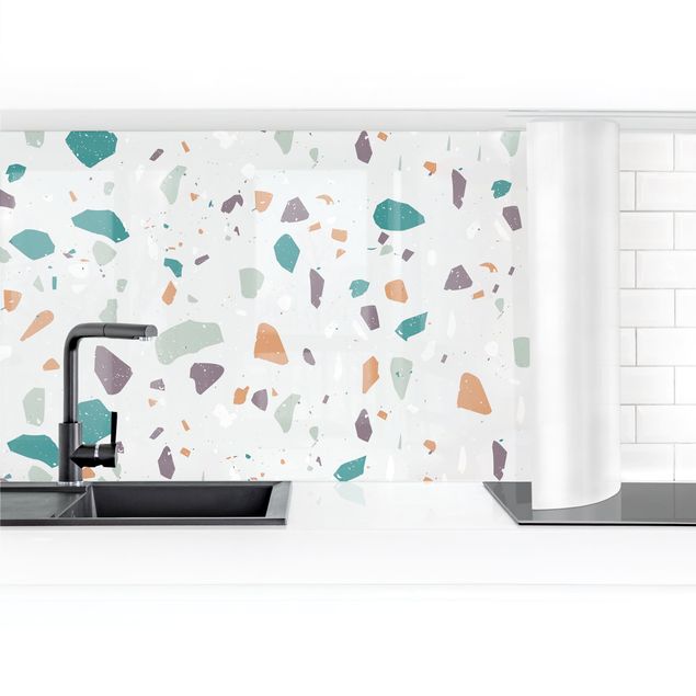 Küchenrückwand selbstklebend Detailliertes Terrazzo Muster Grosseto II