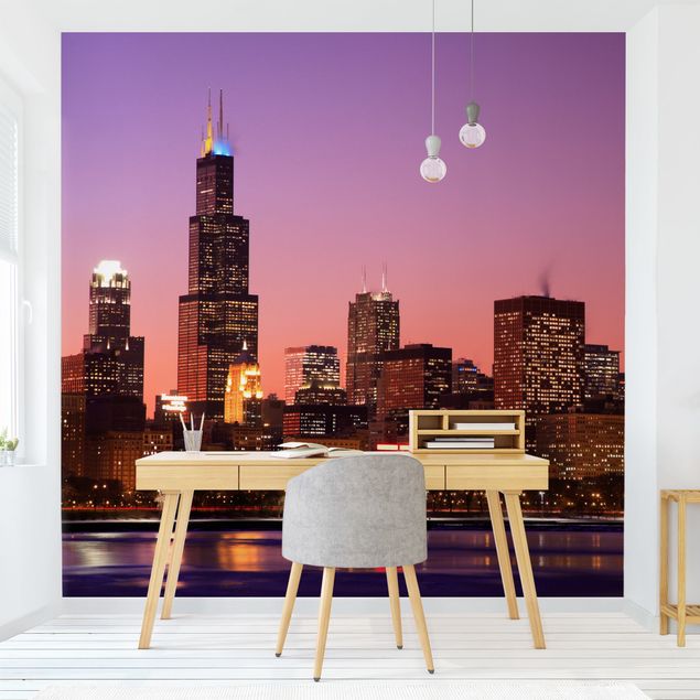 Fototapete Stadt Chicago Skyline