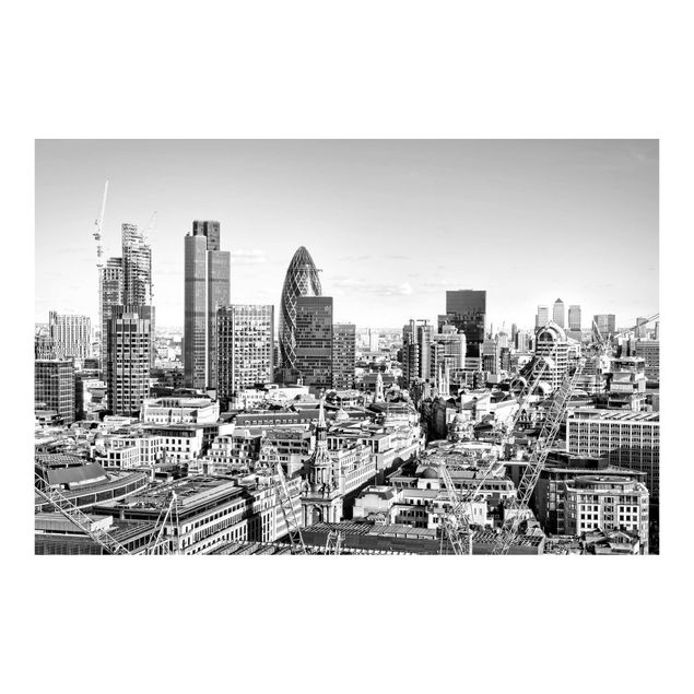 Fototapete - City of London Schwarz-Weiß - Querformat