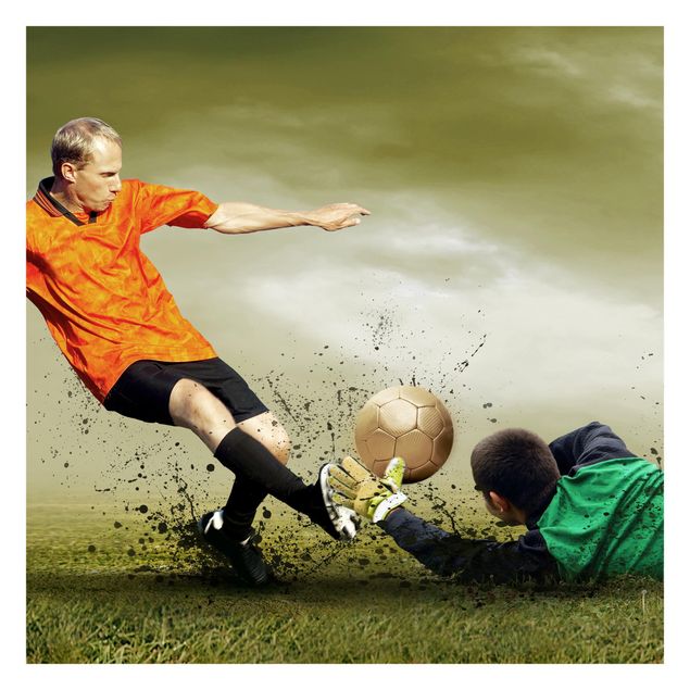 Fototapete - Clash of the Football Players