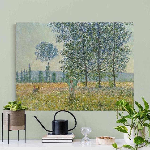 Leinwand Natur Claude Monet - Felder im Frühling