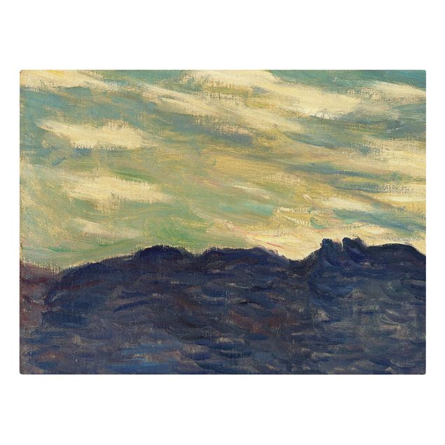 Leinwandbilder Claude Monet - Felsen Sonnenuntergang