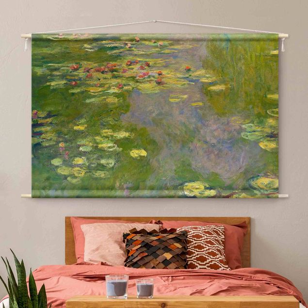 Wandbehang Stoff Claude Monet - Grüne Seerosen