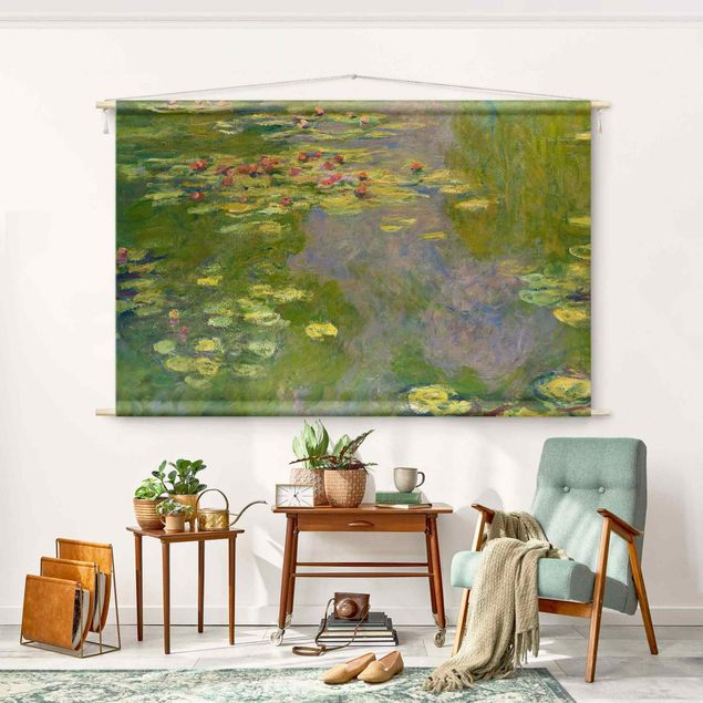 Wandtuch Claude Monet - Grüne Seerosen